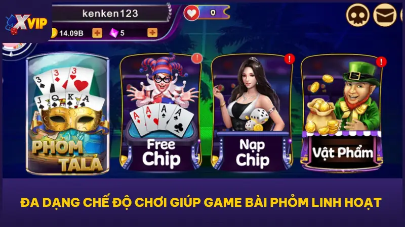 Game Bài Phỏm Tại XVIP79 - Đánh Là Ghiền, Trúng Là Có Tiền 5 Đa dạng chế độ chơi giúp Game Bài Phỏm linh hoạt cho mọi người chơi